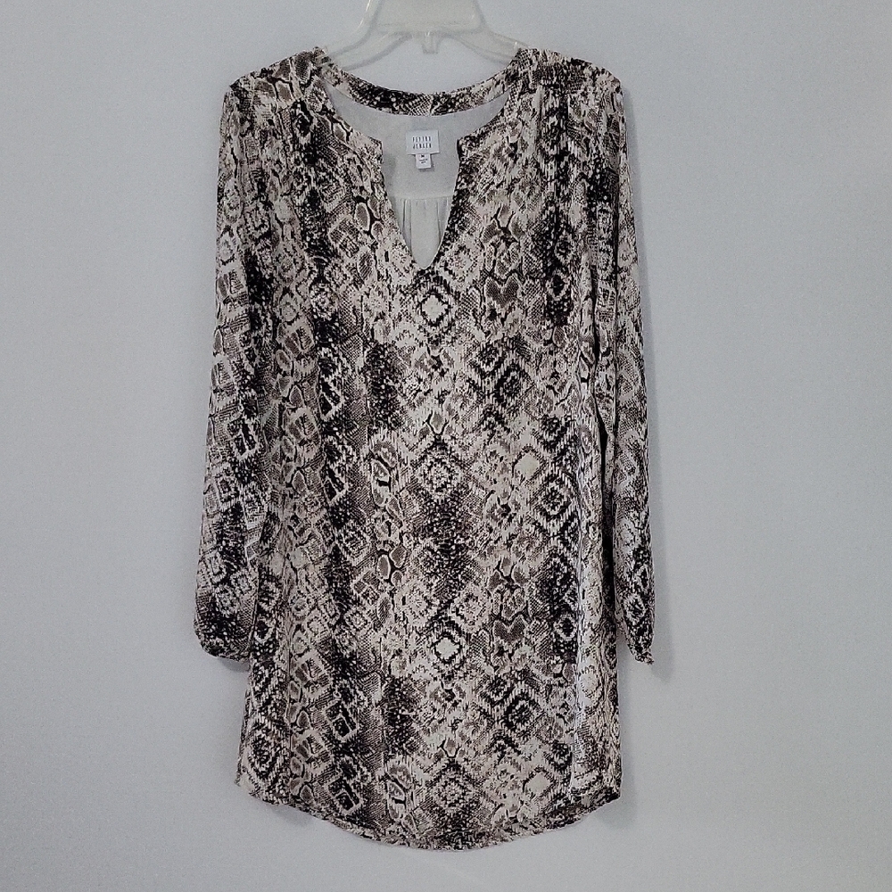Peyton Jensen Snakeskin Long Sleeve Dress, Size Medium